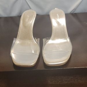 Guess Clear and Silver Slip On Sandal - New